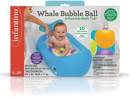 Infantino felfújható fürdőkád labdákkal - bálna