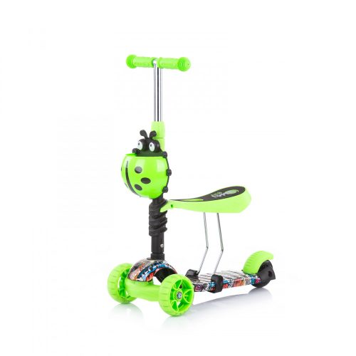 Chipolino Kiddy Evo roller tolókarral - Green Graffiti 