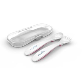 Nuvita kanál és villa szett tartóban - pink - 8477