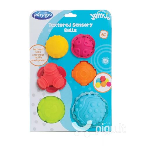 Playgro készségfejlesztő labda - Formák 6db