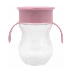 Baby Care 360 itatópohár fogantyúval - pink