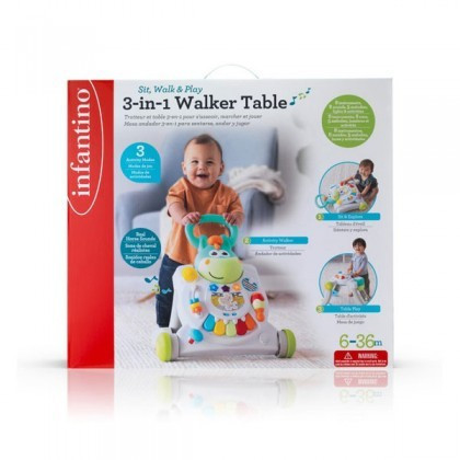 Infantino Sit, Walk & Play 3az1-ben járássegítő kisasztal