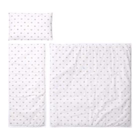   Lorelli 3 részes nyári ágynemű garnitúra babakocsiba - White Crowns