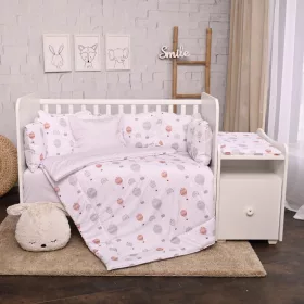   Lorelli ágynemű garnitúra Trend kombi ágyhoz - Grey Baloons