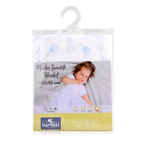 Lorelli Muszlin takaró 80x80 cm - Aquatic Floral
