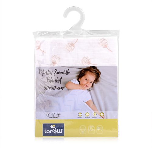 Lorelli Muszlin takaró 80x80 cm - Rose Floral