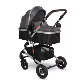   Lorelli Alba multifunkciós babakocsi + adapter - Premium Steel Grey