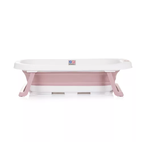 Chipolino Isla összecsukható kád hálós babatartóval 81 cm - Pink