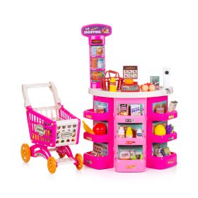   Chipolino Supermarket játékszett bevásárlókocsival - rózsaszín