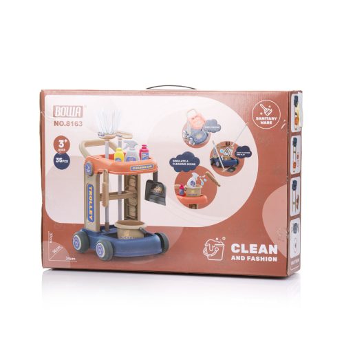 Chipolino takarító kocsi játék szett