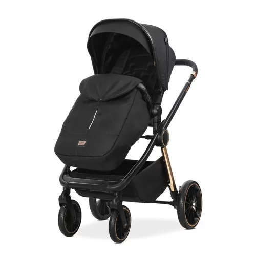 Lorelli Bianca 3az1-ben újszülött babakocsi Lorelli Aria Luxe hordozóval - Black (2 doboz)