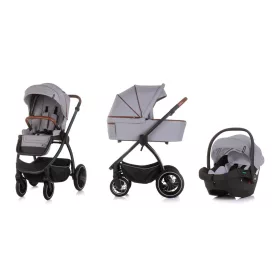   Chipolino Prestige 3az1-ben multifunkciós babakocsi - Cloud grey