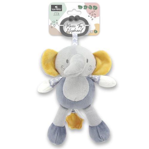 Lorelli Toys plüss zenélő játék - Szürke Elefánt