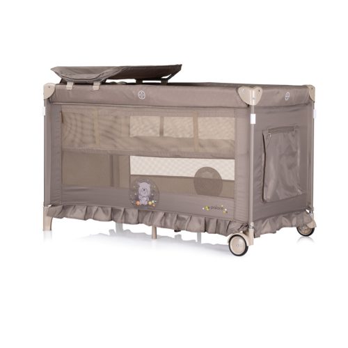 Chipolino Palace multifunkciós utazóágy baldachinnal - Bear beige
