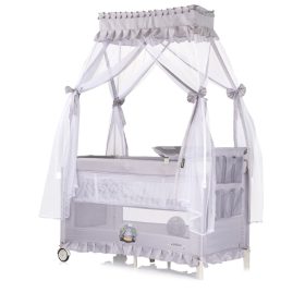  Chipolino Palace multifunkciós utazóágy baldachinnal - Hippo grey