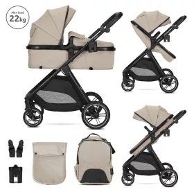   Lorelli Aspen babakocsi mózessé alakítható sport résszel - Cappuccino