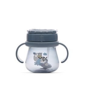 Baby Care szívószálas itató fogantyúval 250ml - Blue