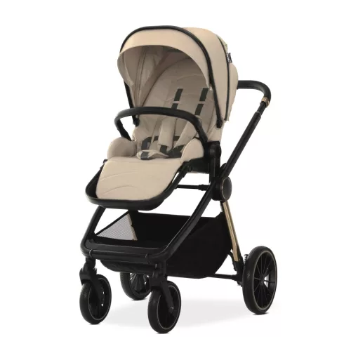 Lorelli Bianca 3az1-ben újszülött babakocsi Lorelli Aria Luxe hordozóval - Beige (2 doboz)