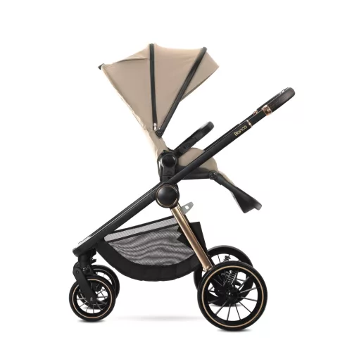 Lorelli Bianca 3az1-ben újszülött babakocsi Lorelli Aria Luxe hordozóval - Beige (2 doboz)