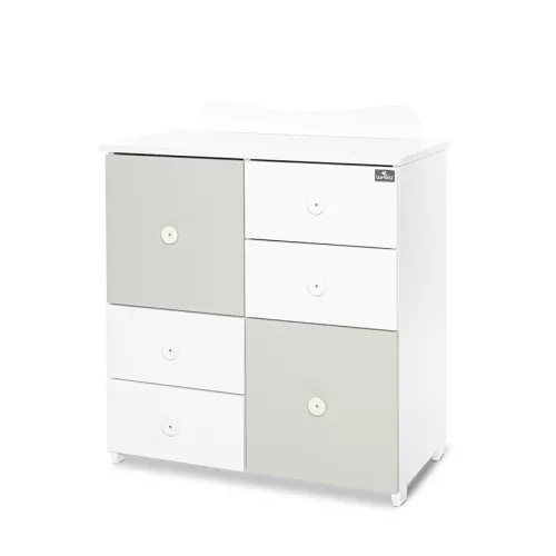 Lorelli Cupboard pelenkázó komód - White & Milky Green ÚJ