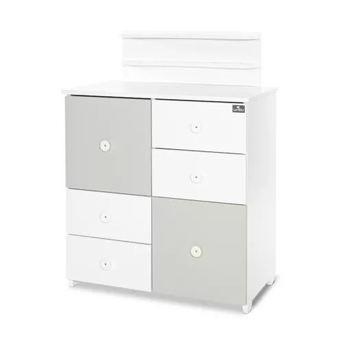 Lorelli Cupboard pelenkázó komód - White & Milky Green ÚJ