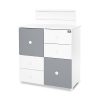 Lorelli Cupboard pelenkázó komód - White & Stone Grey ÚJ