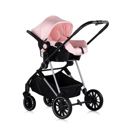 Chipolino Aura babakocsi mózessé alakítható sportrésszel - Pink Marshmallow