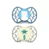 Nuvita Orthosoft Air55 2db-os cumi szett 0+ - Powder Blue/Sage Green - tigris/zsiráf 70642