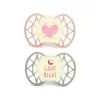 Nuvita Orthosoft Air55 2db-os cumi szett 0+ - English Rose/Sage Green - szív/hold 70642