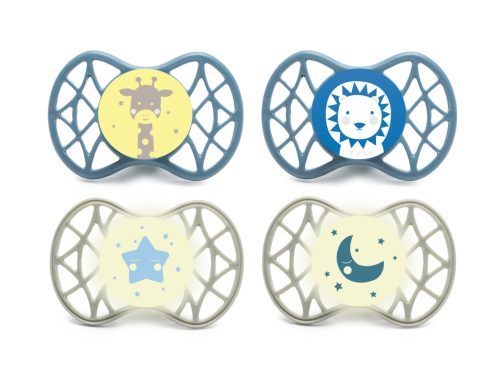 Nuvita Orthosoft Air55 4db-os cumi szett 0+ - Powder Blue/Sage Green - 70644 zsiráf, oroszlán, csillag, hold