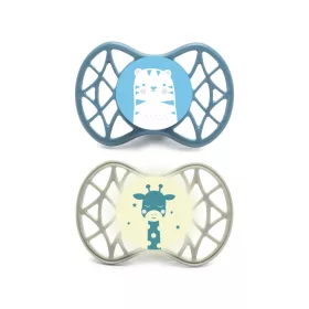   Nuvita Symmetric Air55 2db-os cumi szett 0+ - Powder Blue/Sage Green - tigris/zsiráf 70652
