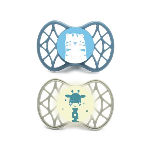 Nuvita Symmetric Air55 2db-os cumi szett 0+ - Powder Blue/Sage Green - tigris/zsiráf 70652
