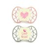 Nuvita Symmetric Air55 2db-os cumi szett 0+ - English Rose/Sage Green - szív/hold 70652