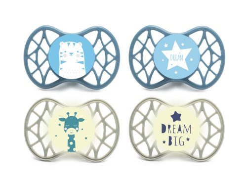 Nuvita Symmetric Air55 4db-os cumi szett 0+ - Powder Blue/Sage Green - 70654 tigris, csillag, zsiráf, dream big