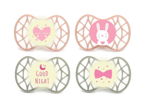 Nuvita Symmetric Air55 4db-os cumi szett 0+ - English Rose/Sage Green - 70654 szív, nyuszi, good night, masni