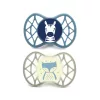 Nuvita Orthosoft Air55 2db-os cumi szett 6+ - Powder Blue/Sage Green - zebra/róka 70842