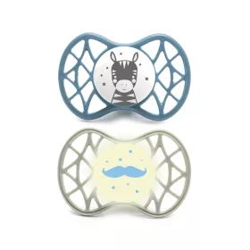   Nuvita Symmetric Air55 2db-os cumi szett 6+ - Powder Blue/Sage Green - zebra/bajusz 70852