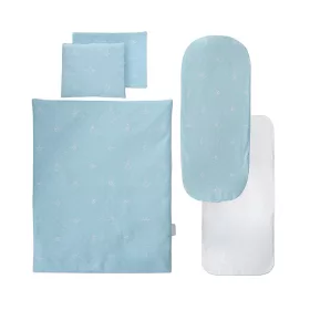   Lorelli 5 részes téli ágynemű garnitúra babakocsiba - Little Bear Blue