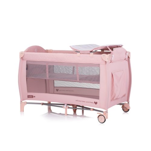 Chipolino Bella multifunkciós utazóágy - pink marshmellow