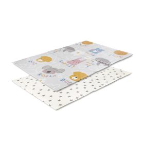   Lorelli Összehajtható 2 oldalas thermo játszószőnyeg 120x180cm - Grey Buddies & stars