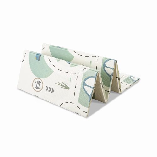 Lorelli Összehajtható 2 oldalas thermo játszószőnyeg 180x200cm - Blue Funny city & stars