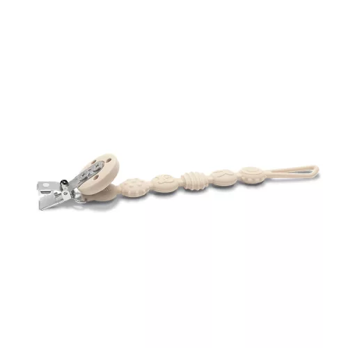 Lorelli Természetes szilikon cumitartó lánc - Beige