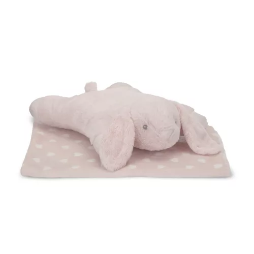 Lorelli Poffy Duo takaró 75x90 cm párnával 45x30 cm - Peach Bunny