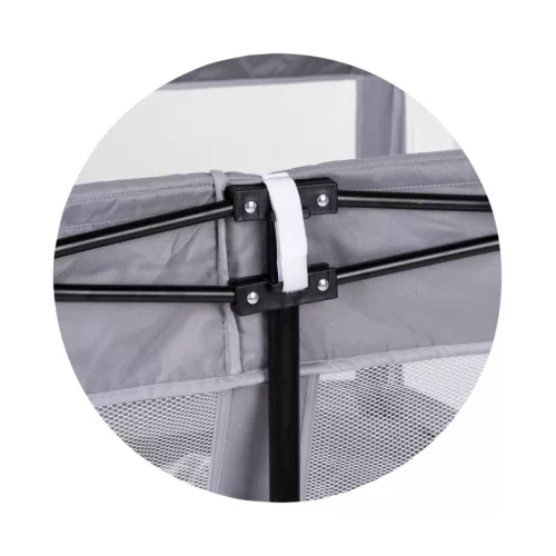 Chipolino Easy babakarám összecsukható 180x180 cm - grey