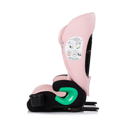 Chipolino Patrol autósülés Isofix 100-150cm - powder pink