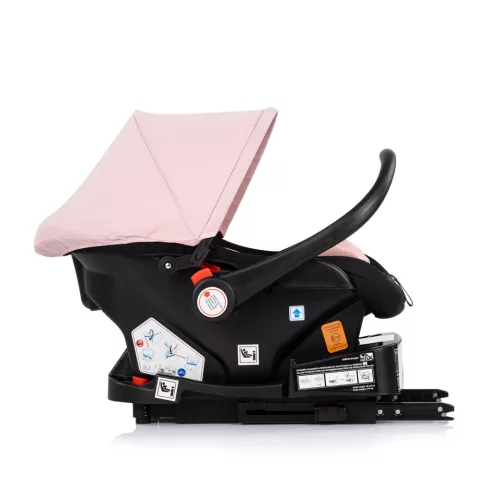 Chipolino Amore autóshordozó adapterrel 40-87cm - Pink powder