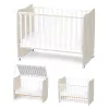 Lorelli Stars ringatható kiságy 60x120 - White / Light oak
