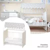 Lorelli Stars ringatható kiságy 60x120 - White / Light oak