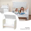 Lorelli Stars ringatható kiságy 60x120 - White / Light oak