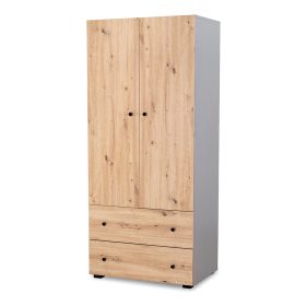   Little Sky Pauline 2 ajtós 2 fiókos szekrény - szürke & tölgy